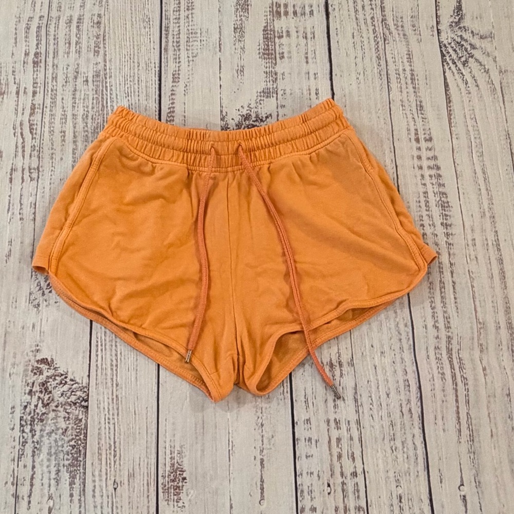 Forever 21 Orange Terry Athletic Lounge Drawstring Shorts Womens XS